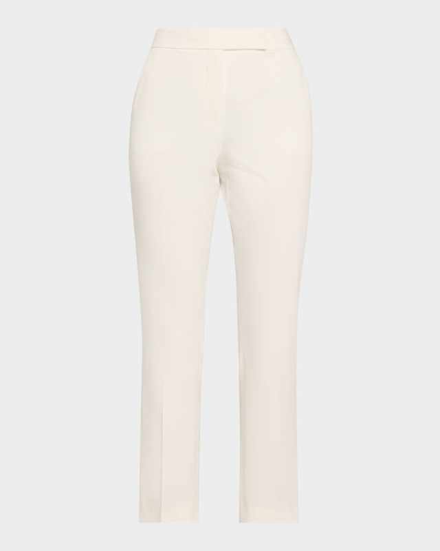 Okra Cropped Cotton Stretch Pants
